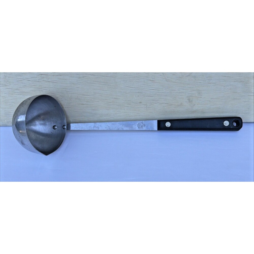 Flint Arrowhead Stainless Steel Ladle vanadium Black Riveted Handle Made in USA